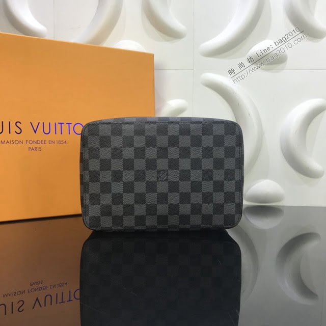 LV包包 LV新款女包 Packing Cube中號手袋 LV黑格收納袋 收納盒  ydh3650